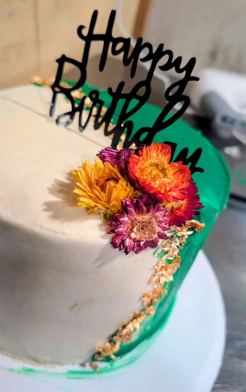 A decorated birthday cake prepared at Club VIP